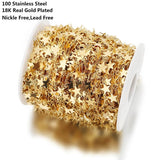 7mm Star Charm Stainless Steel Chains for Women Jewelry Making