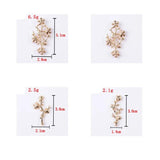 10 PCS Crystal Rhinestone Pearl Flowers DIY Jewelry Making