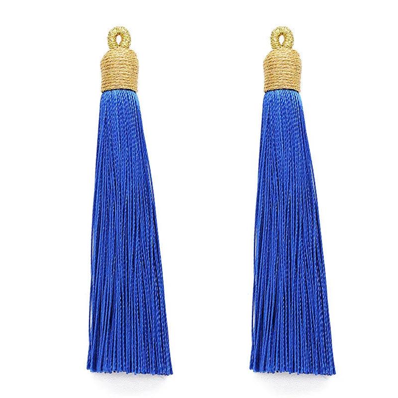10pcs Bohemian Tassel Brush Earrings Cotton Diy