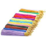 10pcs Bohemian Tassel Brush Earrings Cotton Diy