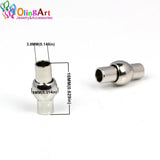 8pcs 8*16MM Magnetic Clasps Four Colors Round Leather Cord DIY Jewelry