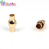 8pcs 8*16MM Magnetic Clasps Four Colors Round Leather Cord DIY Jewelry