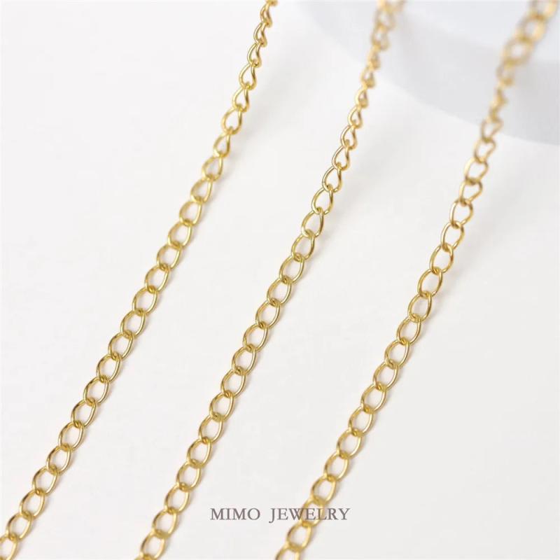 Titanium Steel 18K Plated Chain Horsewhip DIY Accessories