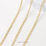 Titanium Steel 18K Plated Chain Horsewhip DIY Accessories