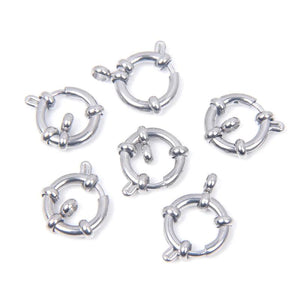 5pcs Stainless Steel Spring Ring Clasp Jump Ring S Accessories
