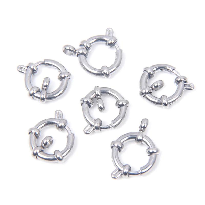 5pcs Stainless Steel Spring Ring Clasp Jump Ring S Accessories
