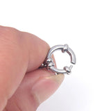 5pcs Stainless Steel Spring Ring Clasp Jump Ring S Accessories