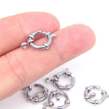 5pcs Stainless Steel Spring Ring Clasp Jump Ring S Accessories
