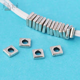 5pcs 925 Sterling Silver Square Spacer Beads for DIY Jewelry Making