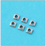 5pcs 925 Sterling Silver Square Spacer Beads for DIY Jewelry Making