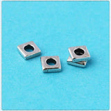5pcs 925 Sterling Silver Square Spacer Beads for DIY Jewelry Making