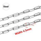 1M 347mm SS Chain Oval Link Bulk Chains DIY Wallet Chain Jewelry