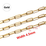 1M 347mm SS Chain Oval Link Bulk Chains DIY Wallet Chain Jewelry