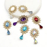 10pcs Rhinestone Oval Pendant DIY Clothing Headwear Accessories