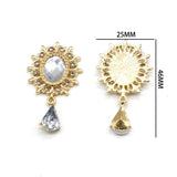 10pcs Rhinestone Oval Pendant DIY Clothing Headwear Accessories