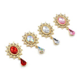10pcs Rhinestone Oval Pendant DIY Clothing Headwear Accessories