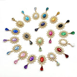 10pcs Rhinestone Oval Pendant DIY Clothing Headwear Accessories
