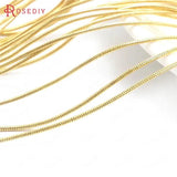 2PCS 24K Copper Necklace Chains with Lobster Clasps Jewelry Making Supplies