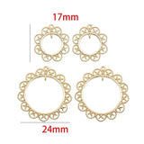 4PCS 14K Brass Round Charms Pendants DIY Jewelry Findings