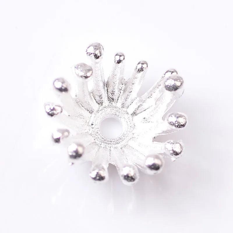 50 PCS Metal Alloy Stamen Flowers Bead Caps for Jewelry Making