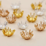 50 PCS Metal Alloy Stamen Flowers Bead Caps for Jewelry Making