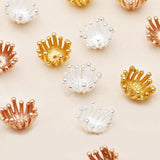 50 PCS Metal Alloy Stamen Flowers Bead Caps for Jewelry Making