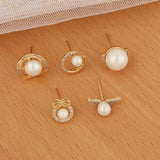 4Pcs Shinny Pear CZ Earrings Stud DIY Jewelry Findings Components