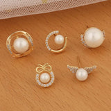 4Pcs Shinny Pear CZ Earrings Stud DIY Jewelry Findings Components