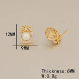 4Pcs Shinny Pear CZ Earrings Stud DIY Jewelry Findings Components