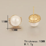 4Pcs Shinny Pear CZ Earrings Stud DIY Jewelry Findings Components