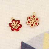 6Pcs Flower Shape Earrings Pendant DIY Accessories Handmade Jewelry Findings
