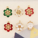 6Pcs Flower Shape Earrings Pendant DIY Accessories Handmade Jewelry Findings