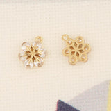 6Pcs Flower Shape Earrings Pendant DIY Accessories Handmade Jewelry Findings