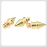 50 Brass Pointed Cone Pendant Charms DIY Jewelry 4mmx9.3mm
