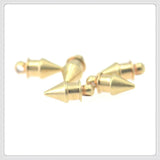 50 Brass Pointed Cone Pendant Charms DIY Jewelry 4mmx9.3mm