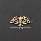 10 PCS 37x23mm KC Plated Fan Metal Alloy Jewelry Making DIY Supplies