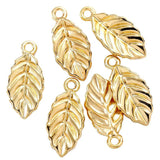 100 PCS Metal Alloy Leaves Pendant Charms for Jewelry Making