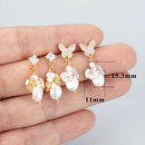 Flower Shape Charms 18k Plated DIY Pendants 2pcs/lot