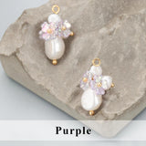 Flower Shape Charms 18k Plated DIY Pendants 2pcs/lot