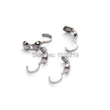 100pcs 3.2*10mm Steel Tassel Caps End Caps Necklace Bracelet Toggle Clip F2211