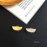 Copper Double Smooth Wafer Clip Earrings with Pendant
