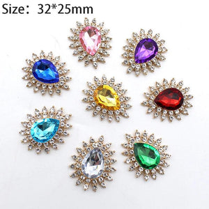 5pcs Acrylic Alloy Jewelry for Party DIY Rhinestone Crafts