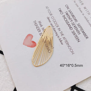 KC Plated Earring Accessories Metal Charms Pendant Necklace Diy Making 2pcs