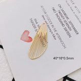 KC Plated Earring Accessories Metal Charms Pendant Necklace Diy Making 2pcs