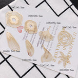 KC Plated Earring Accessories Metal Charms Pendant Necklace Diy Making 2pcs