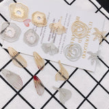 KC Plated Earring Accessories Metal Charms Pendant Necklace Diy Making 2pcs