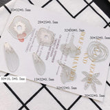 KC Plated Earring Accessories Metal Charms Pendant Necklace Diy Making 2pcs