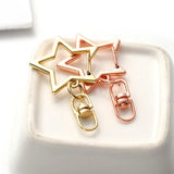 10pcs Star Pentagram Key Chain DIY Accessories