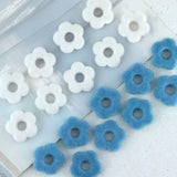 10 PCS 13mm Acrylic Flocking Flowers Earring DIY Supply