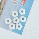10 PCS 13mm Acrylic Flocking Flowers Earring DIY Supply